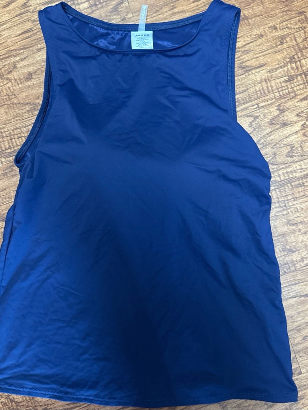 Lands' End Navy Blue Post Mastectomy Swim Top